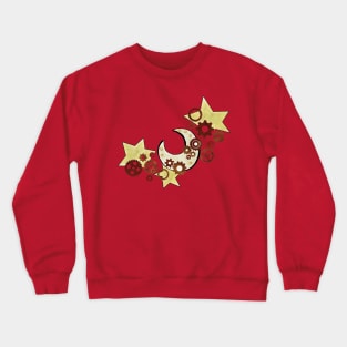 Steampunk Crescent Moon Crewneck Sweatshirt